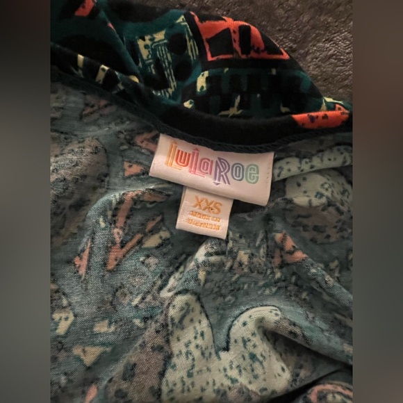 Lularoe Disney Minnie Mouse Green Carly Dress Size XXS - Picture 4 of 7